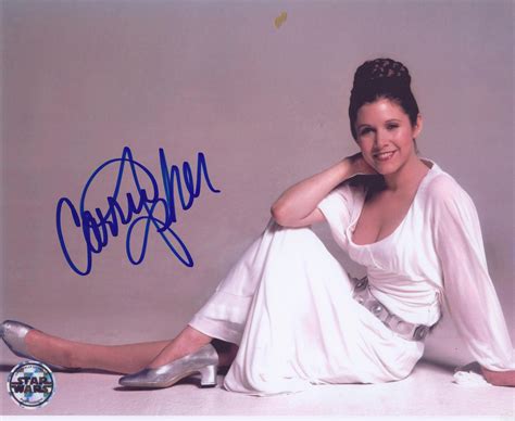 carrie fisher signed photo|carrie fisher autograph.